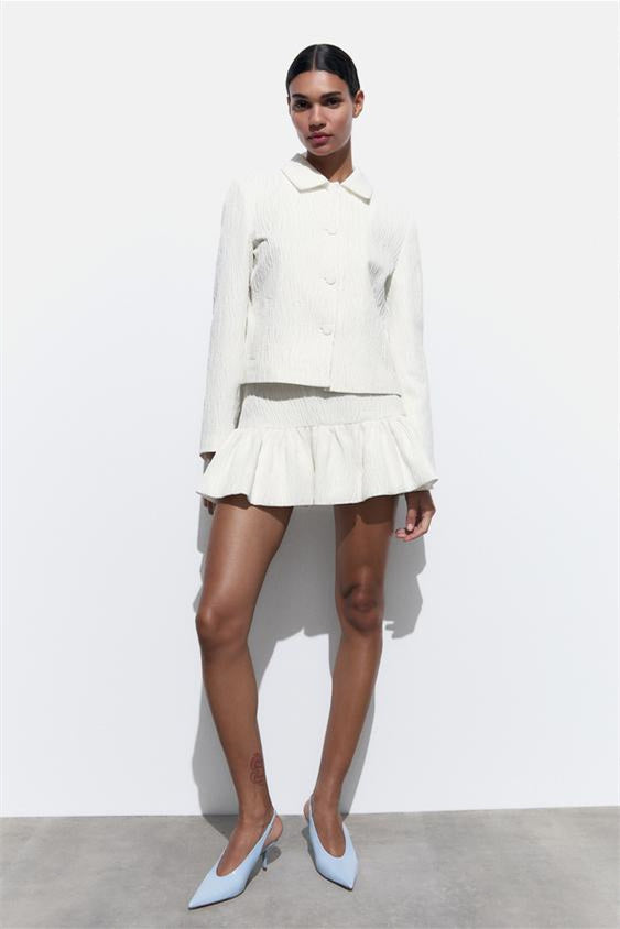 Denise Yaka Blazer Dokulu Takım