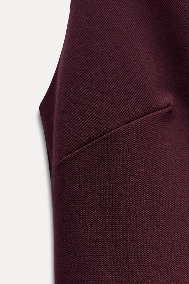 Belen V Yaka Kemerli Mini Elbise