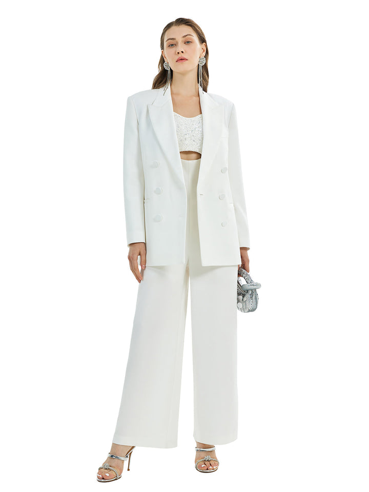 Asetat Panelli Saten Avangart Takım Elbise Ceketi