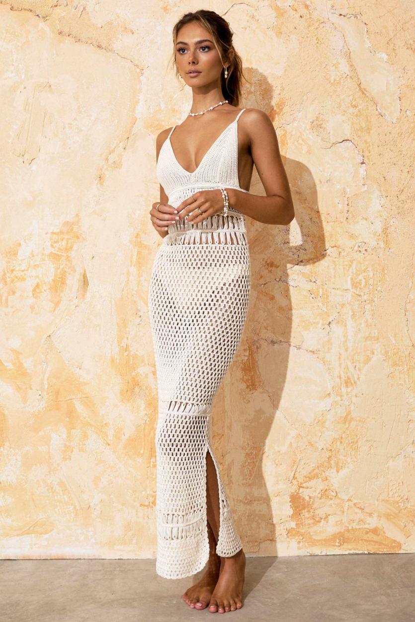 Molly Örgü Cami Midi Elbise