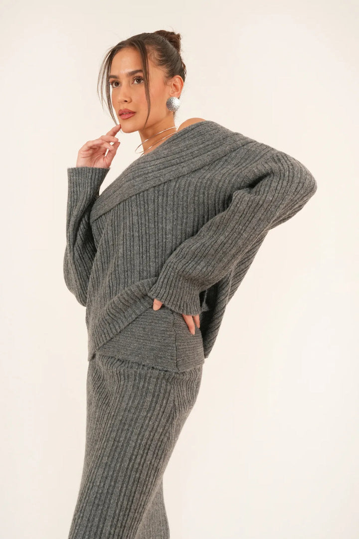 Georgia Düşük Omuz Örme Takım