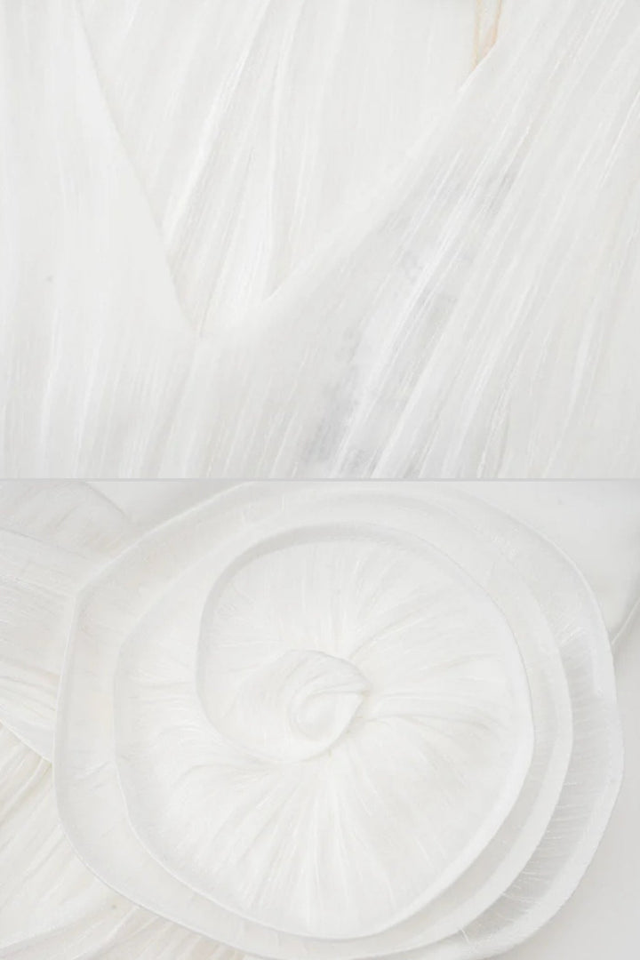 Korse Stili Gövdeli, Fırfır Etekli ve Kabarık Kollu Elbise