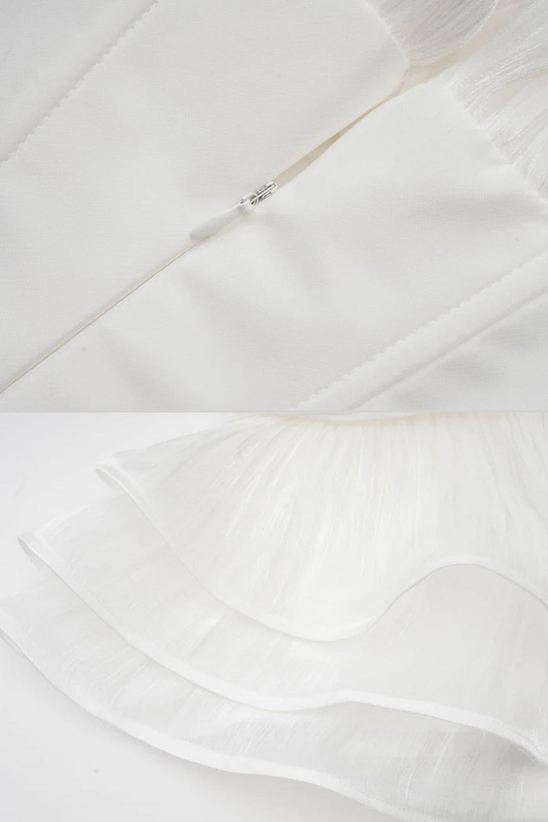 Korse Stili Gövdeli, Fırfır Etekli ve Kabarık Kollu Elbise