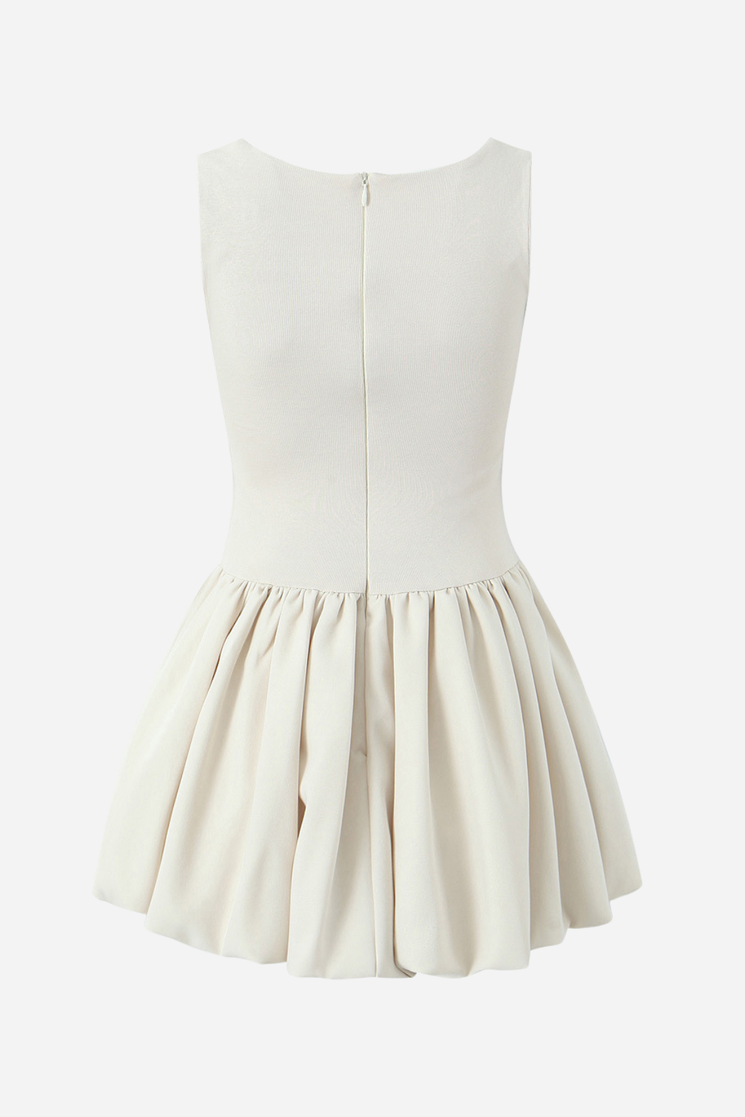 Kare Yaka Pileli Mini Triko Elbise