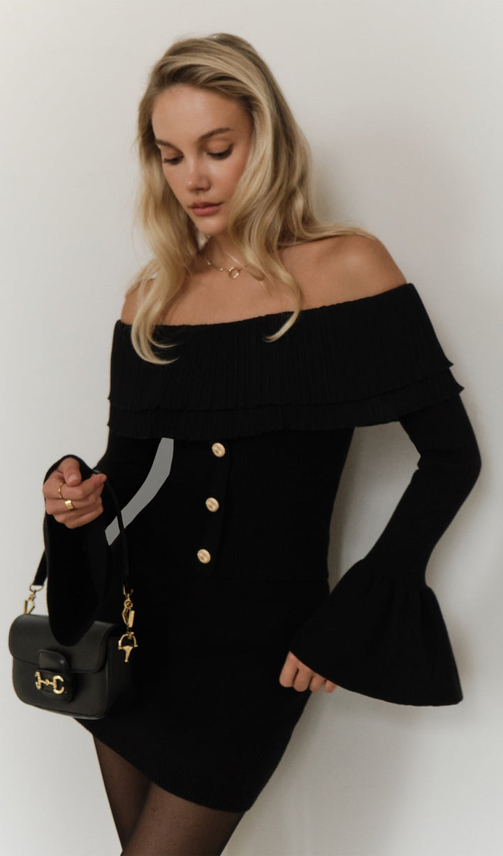 Flier Starplez Fırfır Düğme Detay Üst