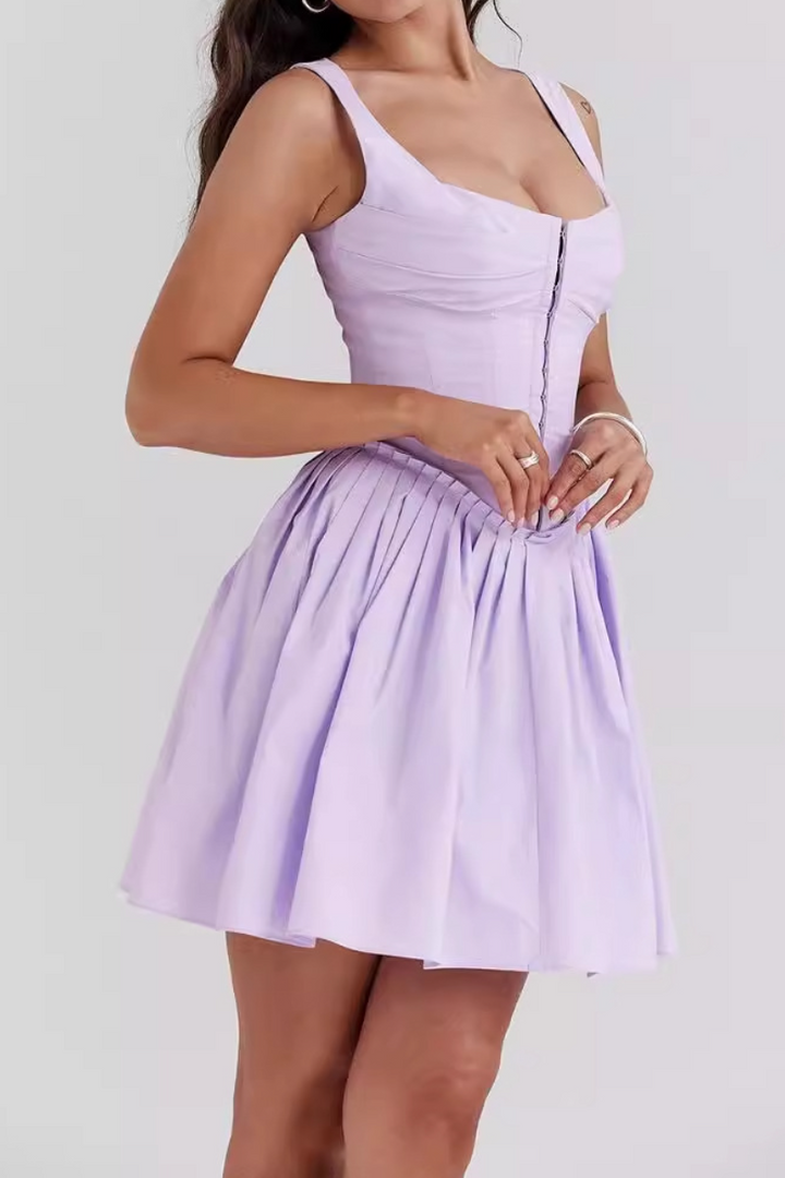 Betsy Korse Fırfırlı Cami Mini Elbise