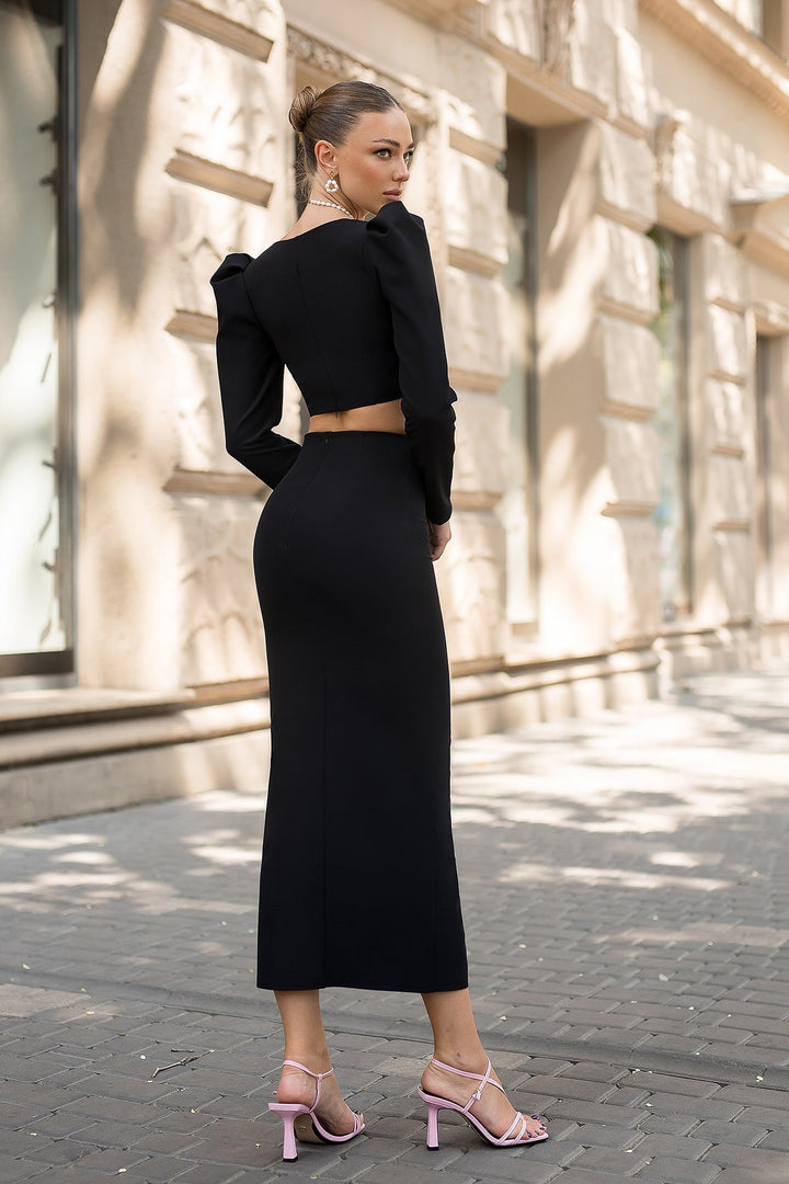 Kelly Puf Kol Midi Etek Takım