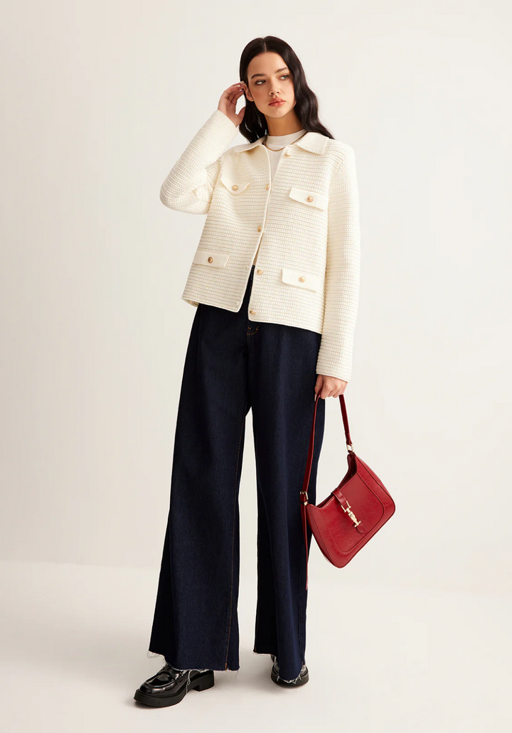 Florence Düğmeli Triko Hırka