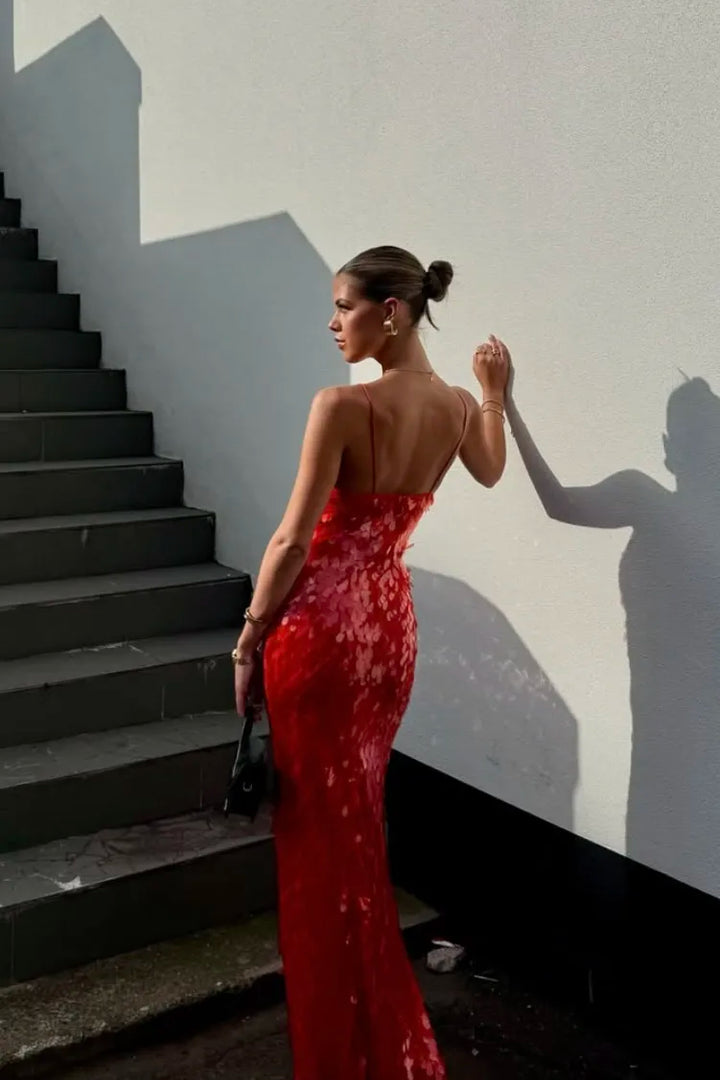 Kailani Pul Payetli Maksi Elbise