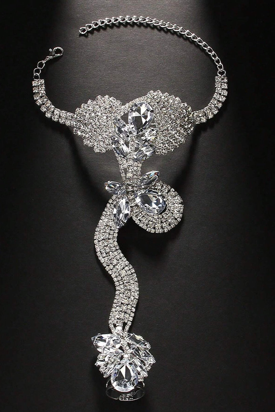 Kristal Yılan Parmak Yüzük Bileklik