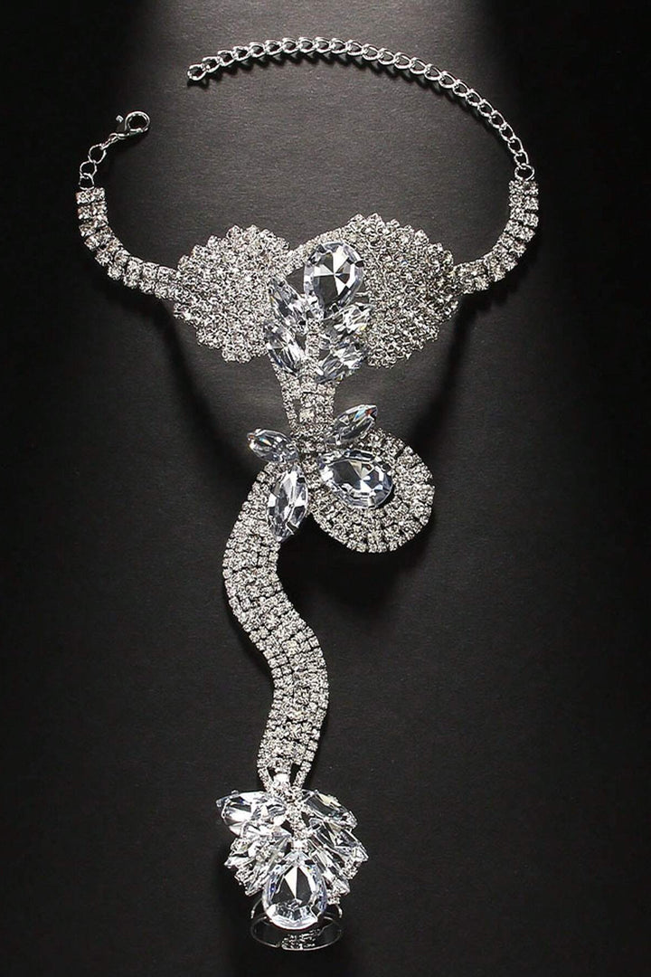 Kristal Yılan Parmak Yüzük Bileklik