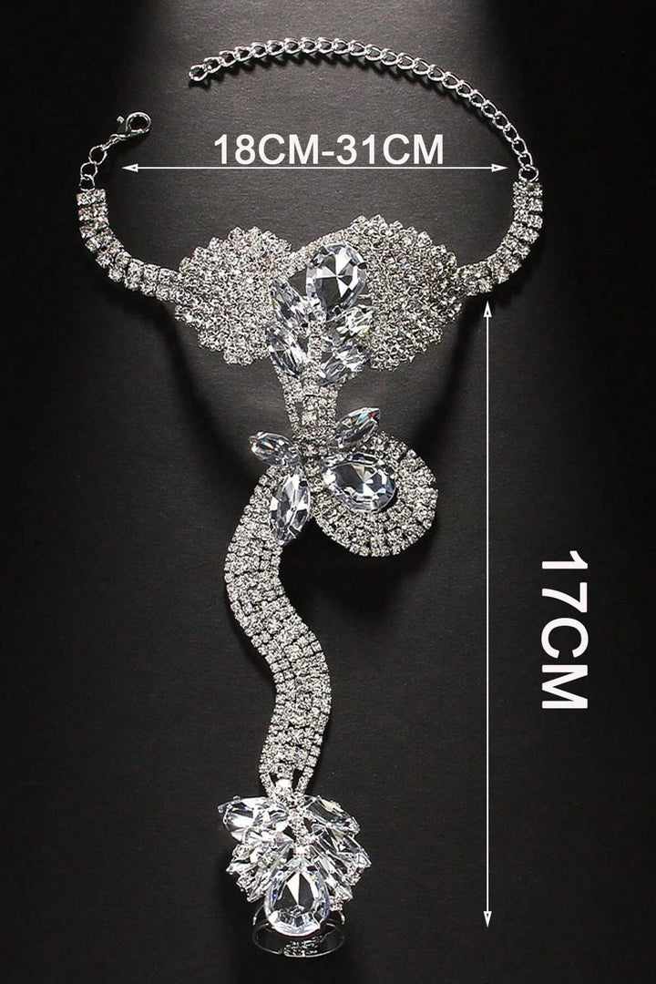 Kristal Yılan Parmak Yüzük Bileklik