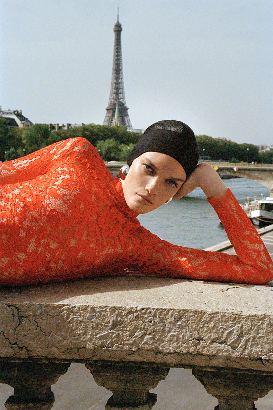 Susanna Uzun Kollu Transparan Dantel Maxi Elbise