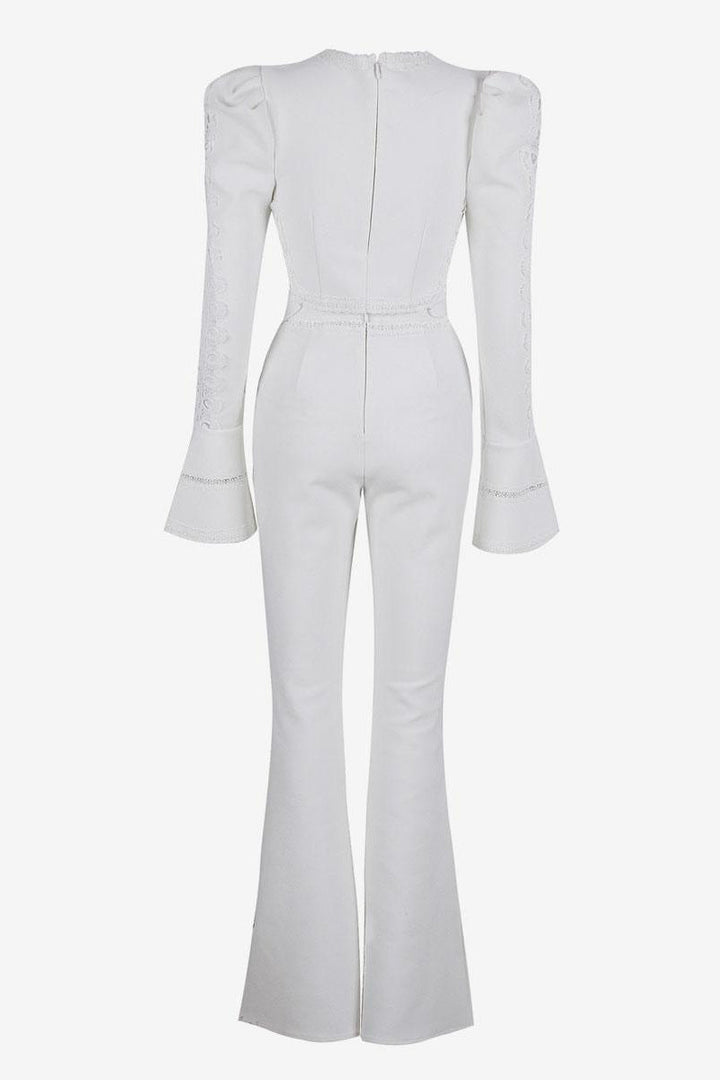 Victoria Hollow Out Flare Pantolon Takım