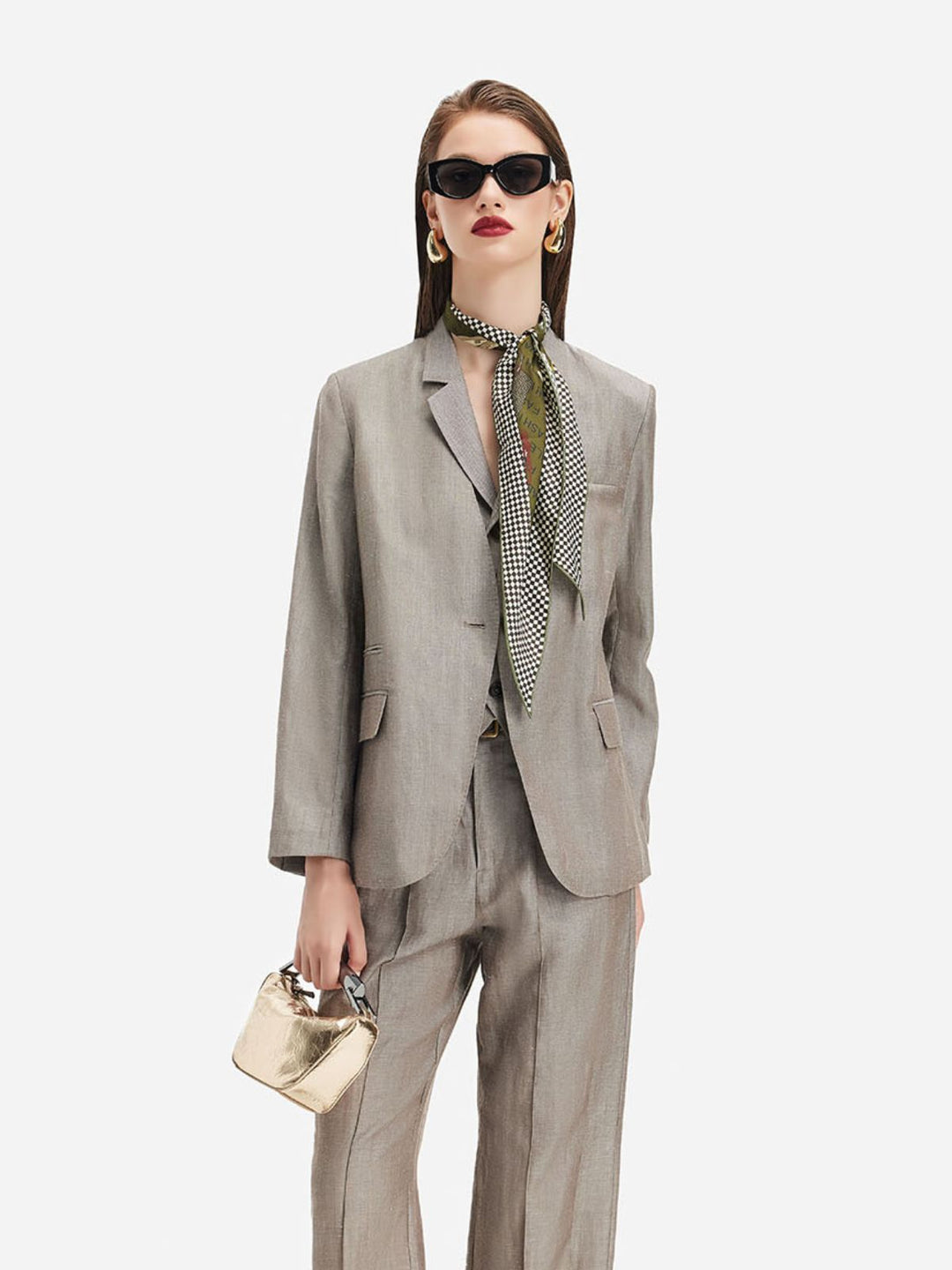 Fransız Yün Keten Blazer