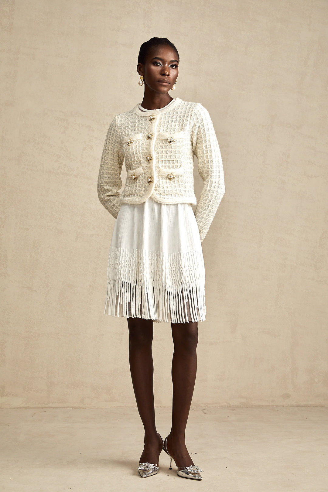 Lisette Tek Sıralı Örgü Hırka