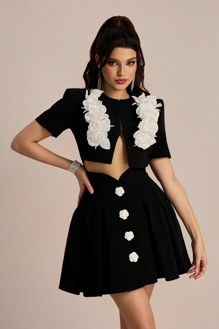 Selena Gül İşlemeli Set