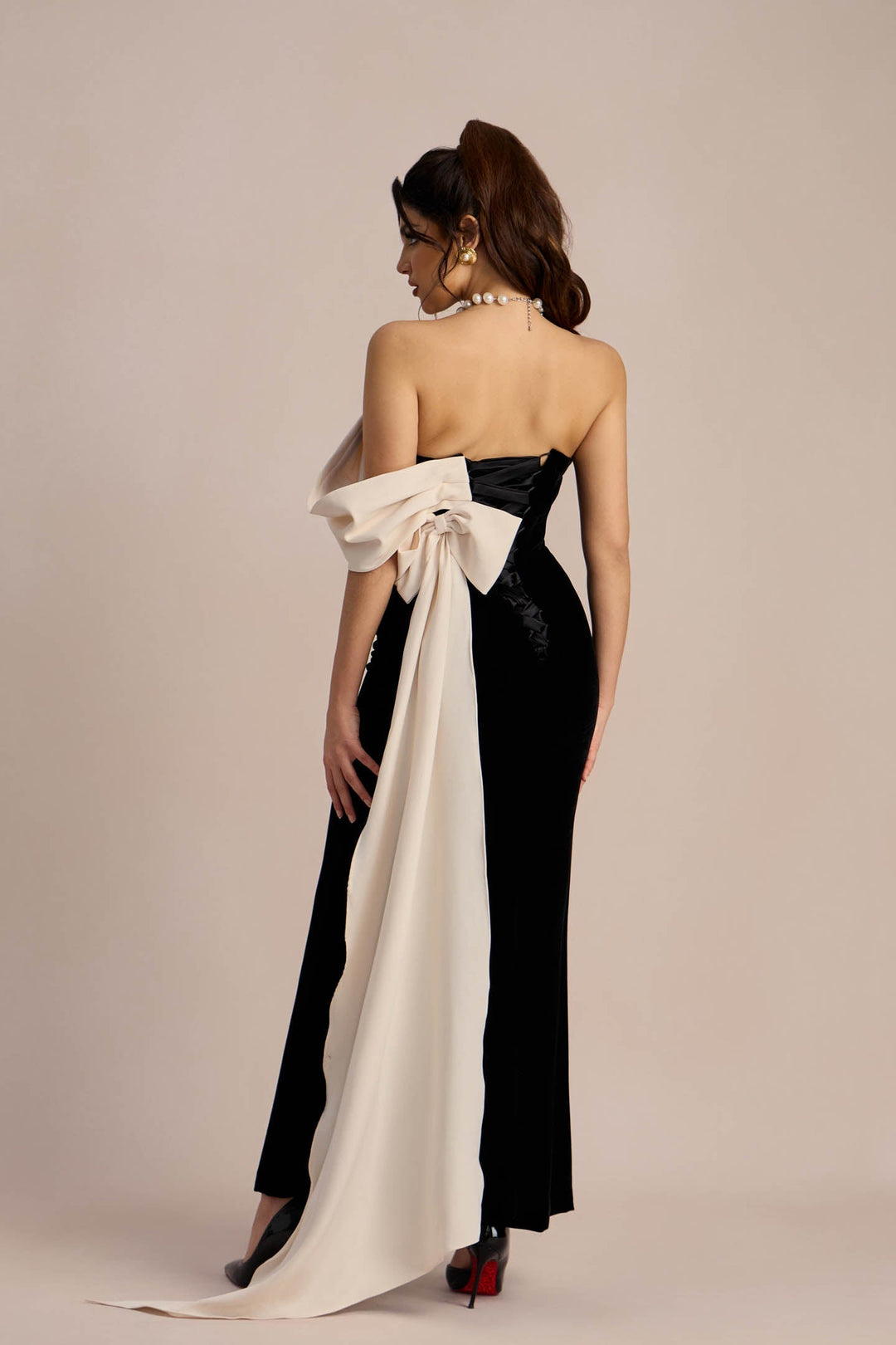 Ophelia Straplez Kurdeleli Uzun Elbise