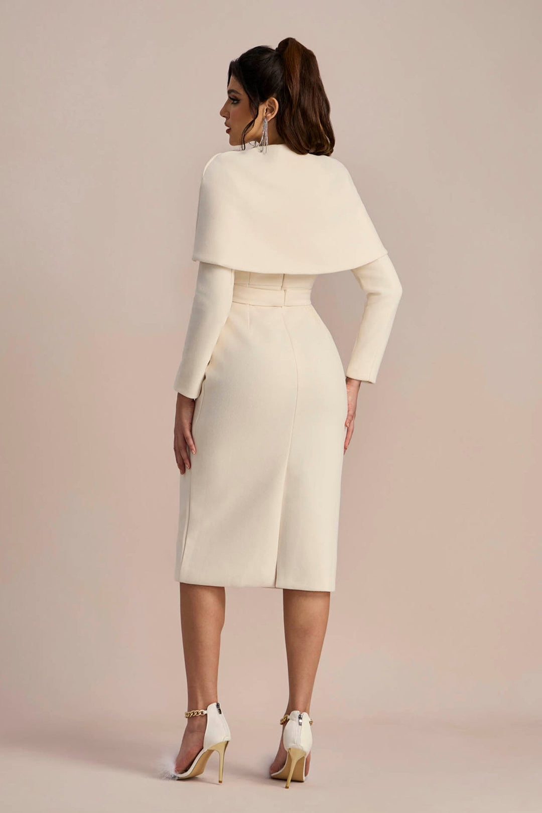 Roberta Pelerinli Uzun Kol Elbise Takım