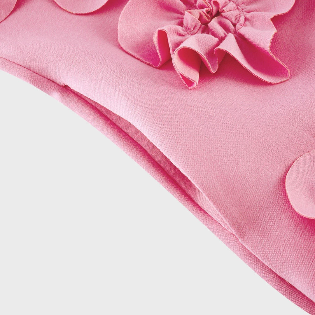 Blossom Symphony Çiçek Detaylı Pembe Maxi Elbise