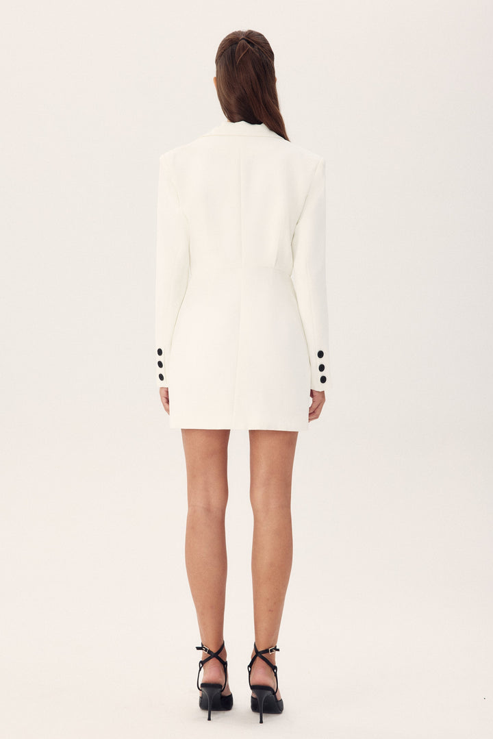 Letitia Çiçekli Kontrast Blazer Mini Elbise