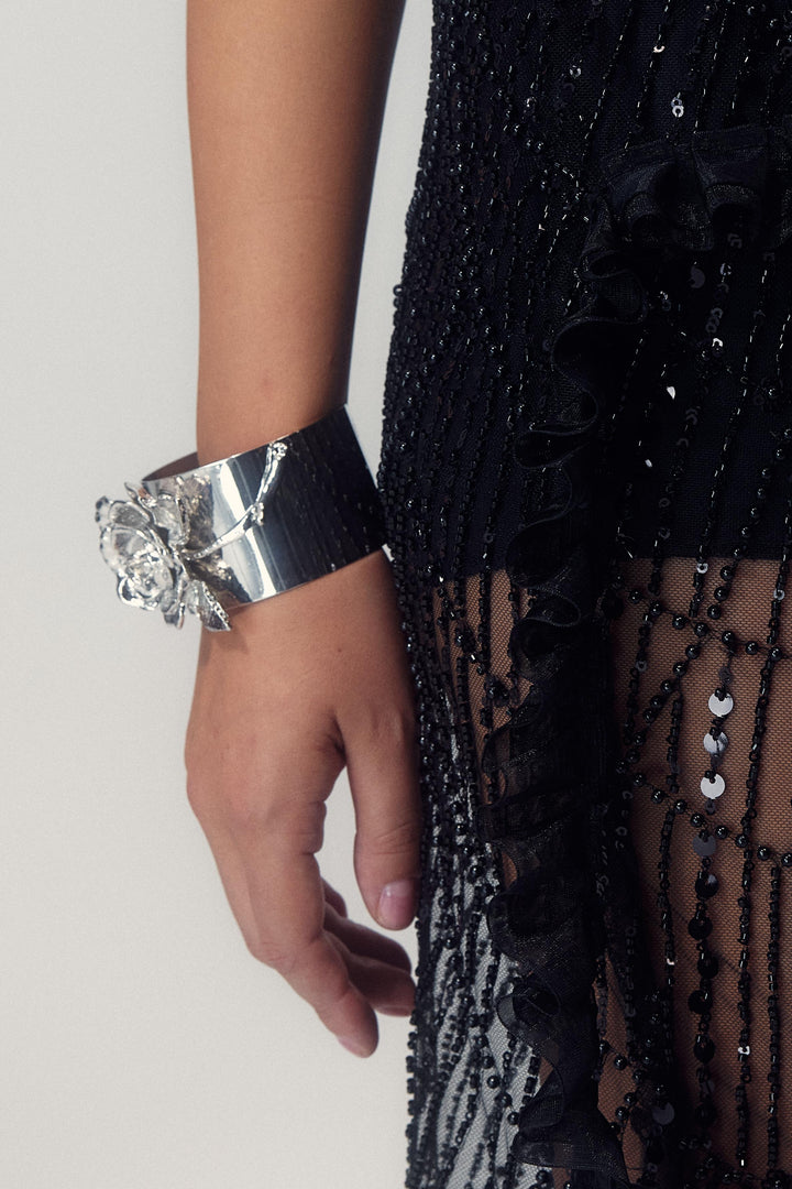 3D Çiçek Manşet Bileklik