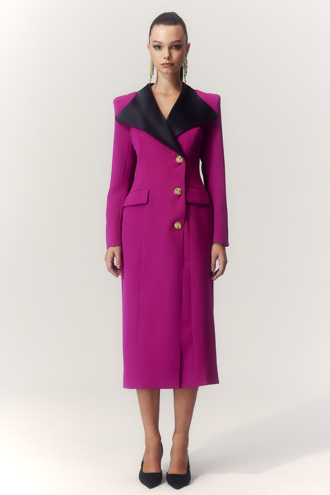 Sylvia Yaka Blazer Midi Elbise