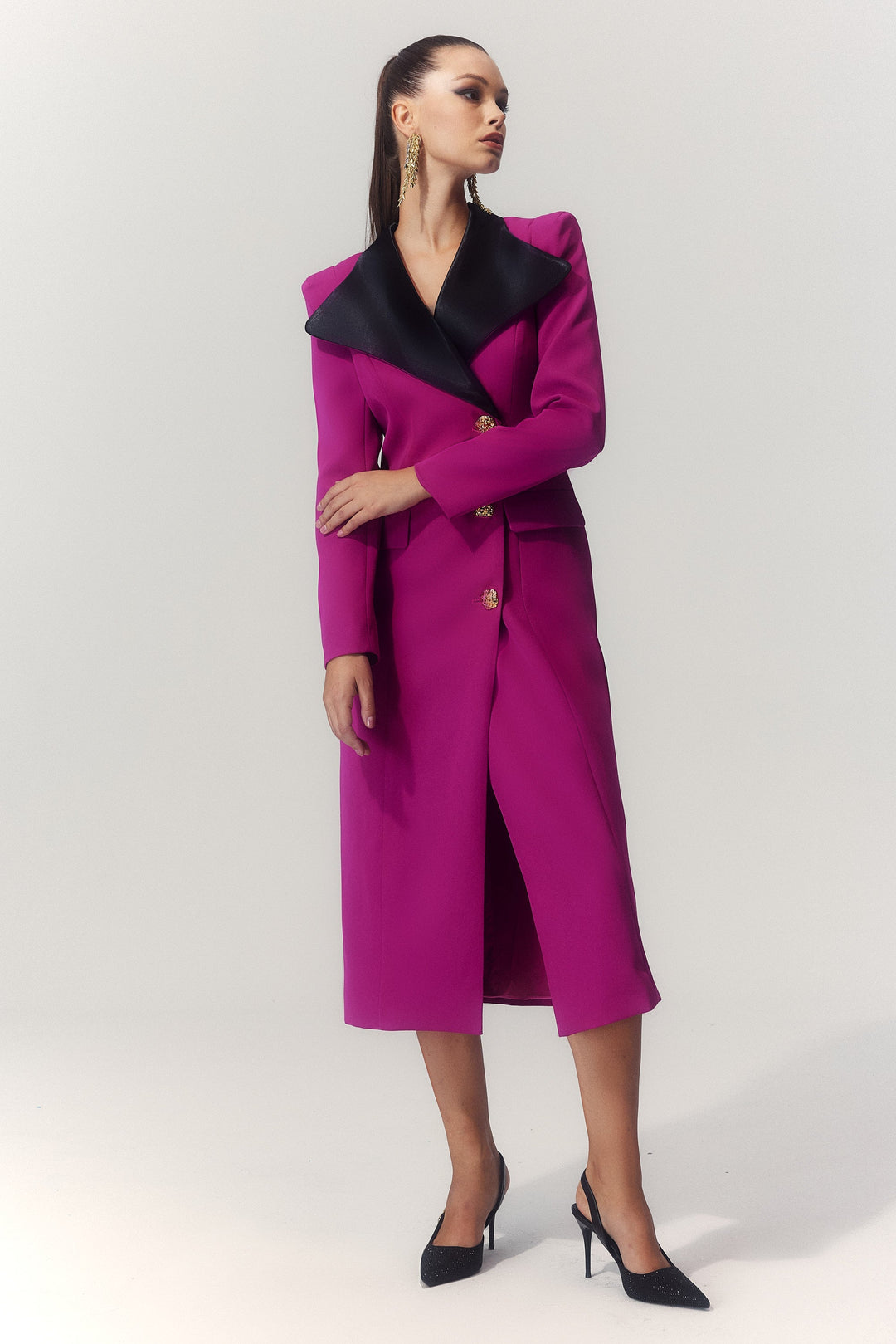 Sylvia Yaka Blazer Midi Elbise