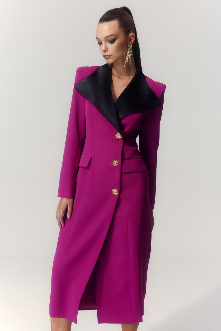 Sylvia Yaka Blazer Midi Elbise