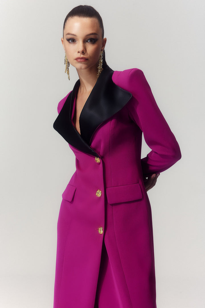 Sylvia Yaka Blazer Midi Elbise