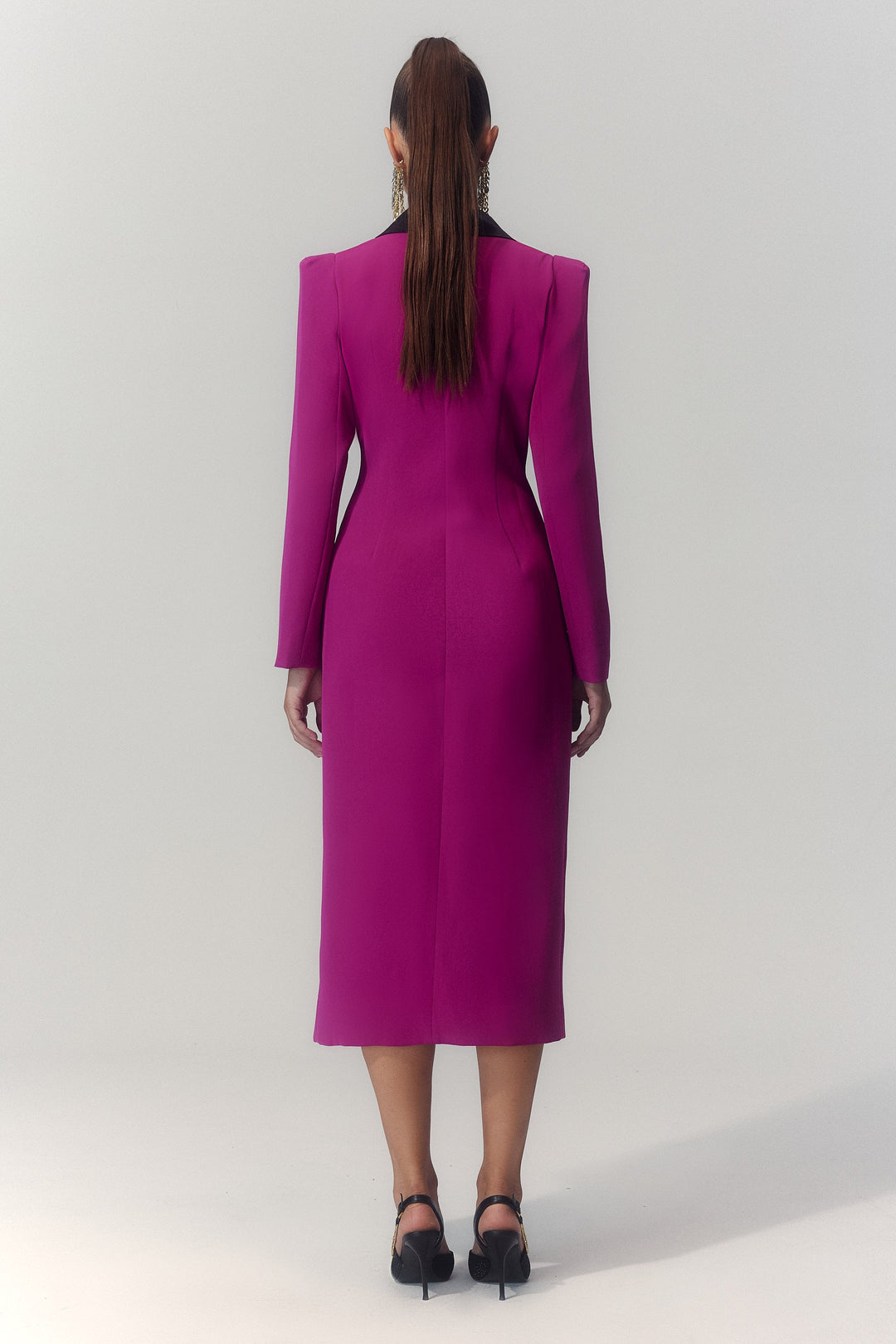 Sylvia Yaka Blazer Midi Elbise