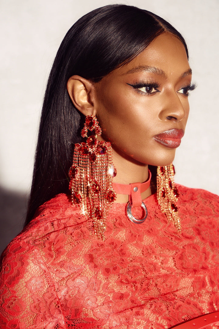 Kristal Avize Damla Küpe