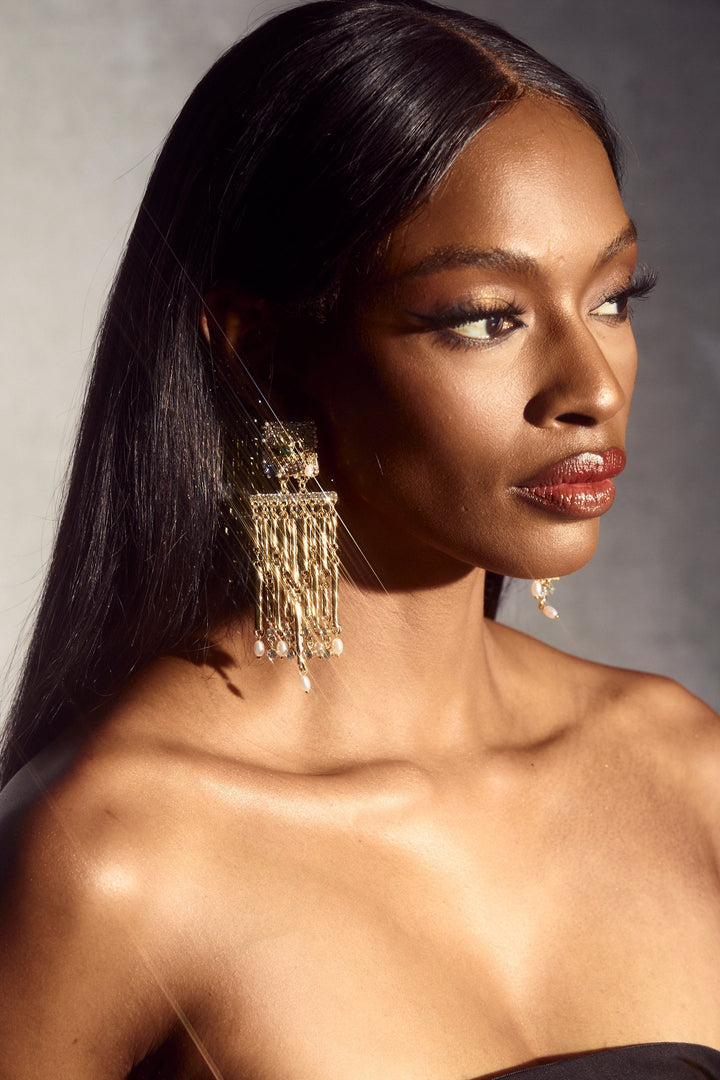 Gem Eyes Püskül Damla Küpe