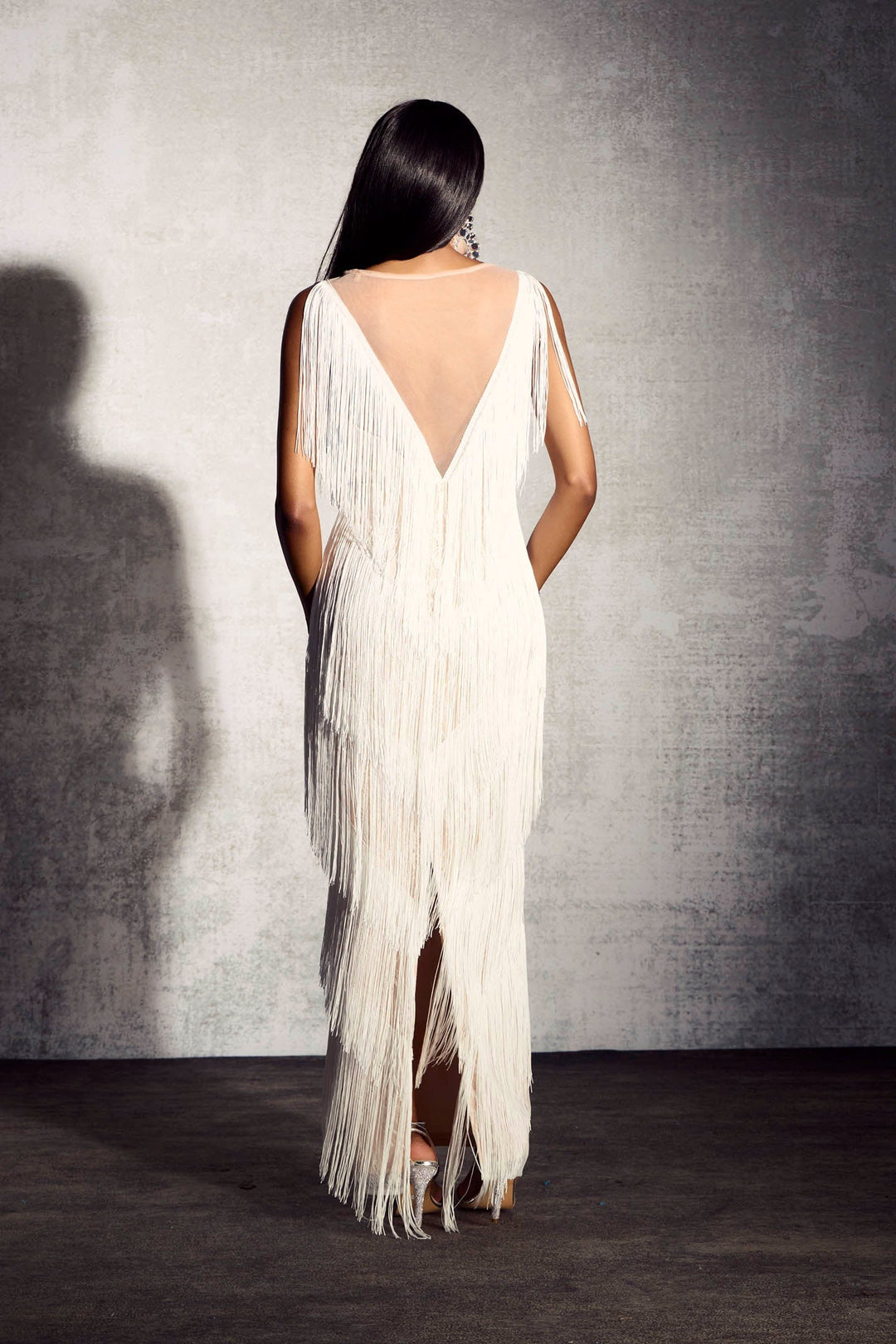 Joanna Püsküllü Uzun Dantel Elbise