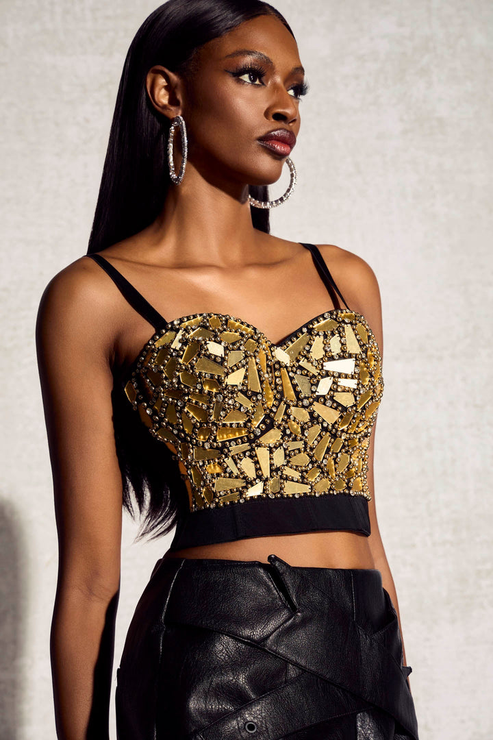 Teresa Aynalı İncili Büstiyer Üst