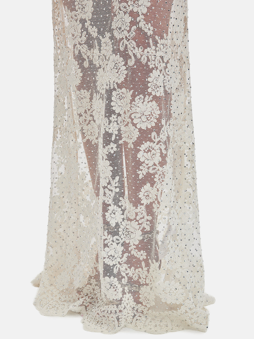 Zarif Dantel Taşlı Elbise