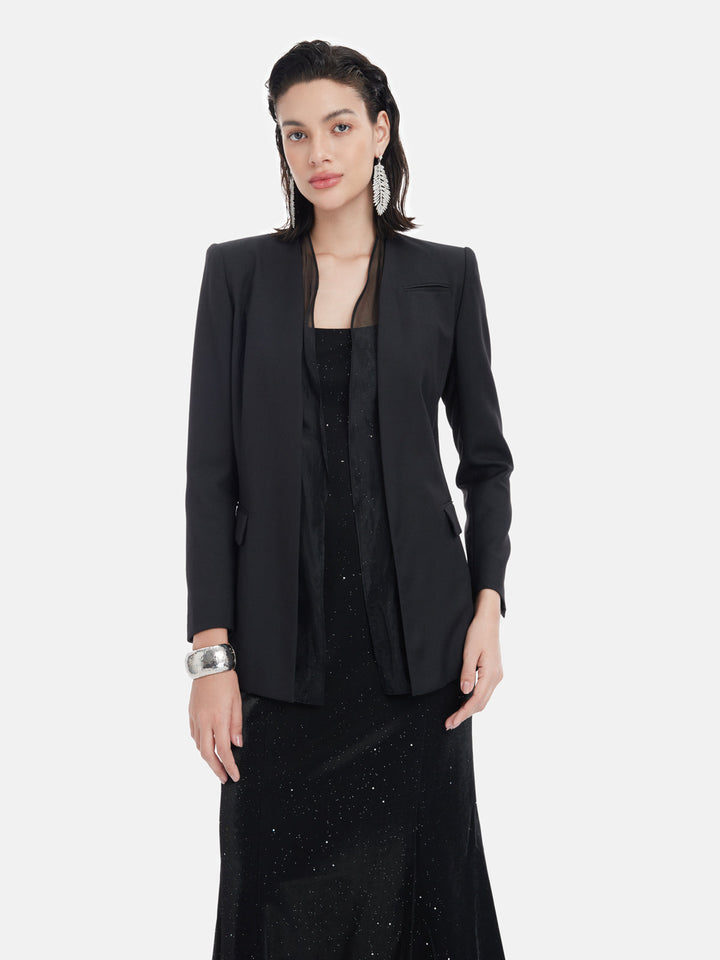 Yeniden Yapılandırılmış Organze Blazer