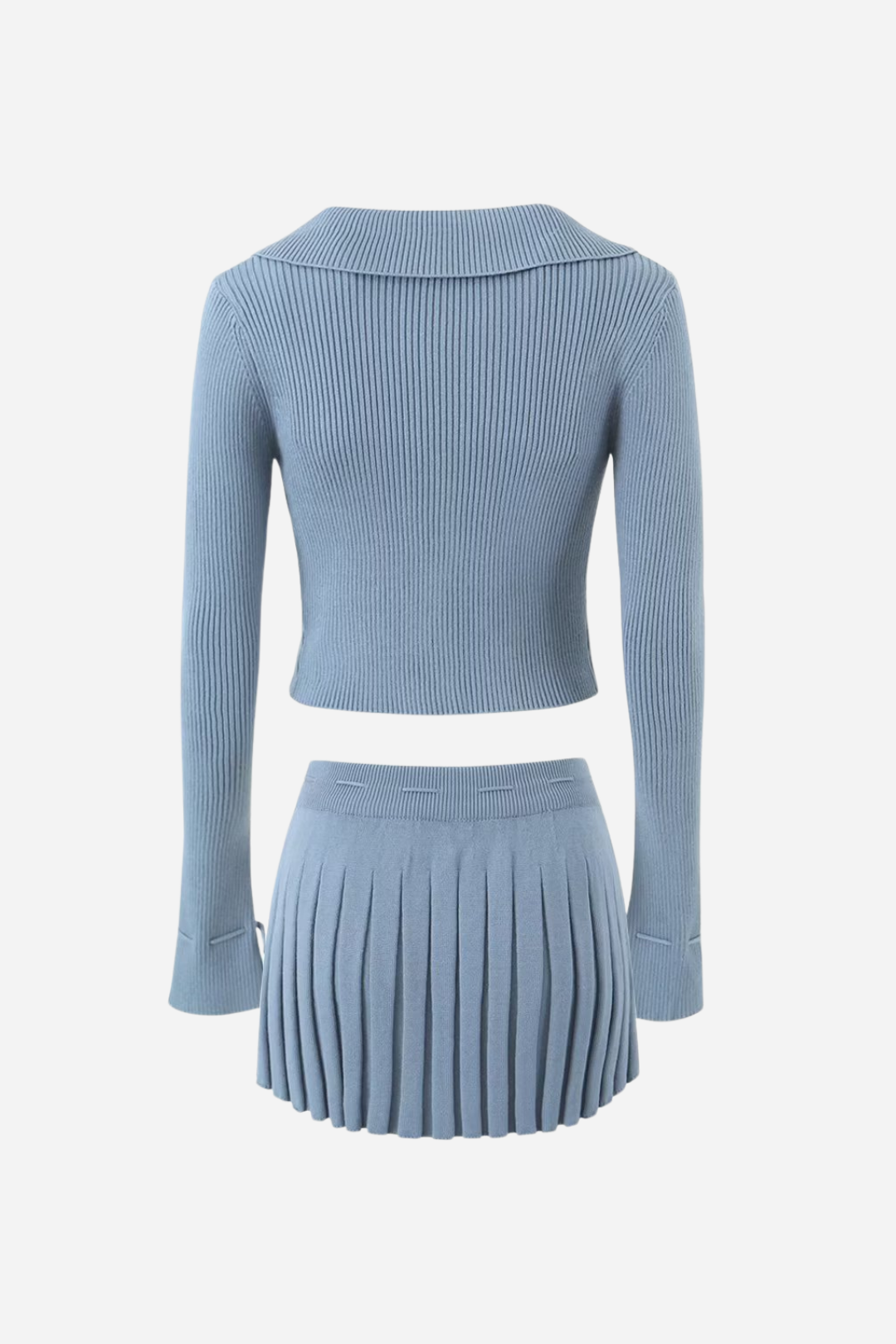 İlmek Nervürlü Üç Parçalı Örgü Takım