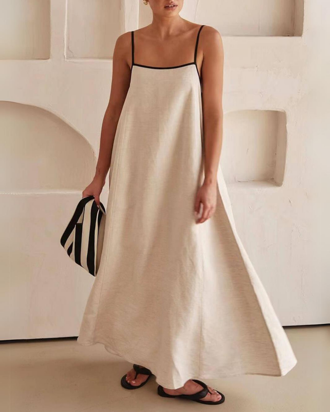 CRIS A-Line Keten Elbise