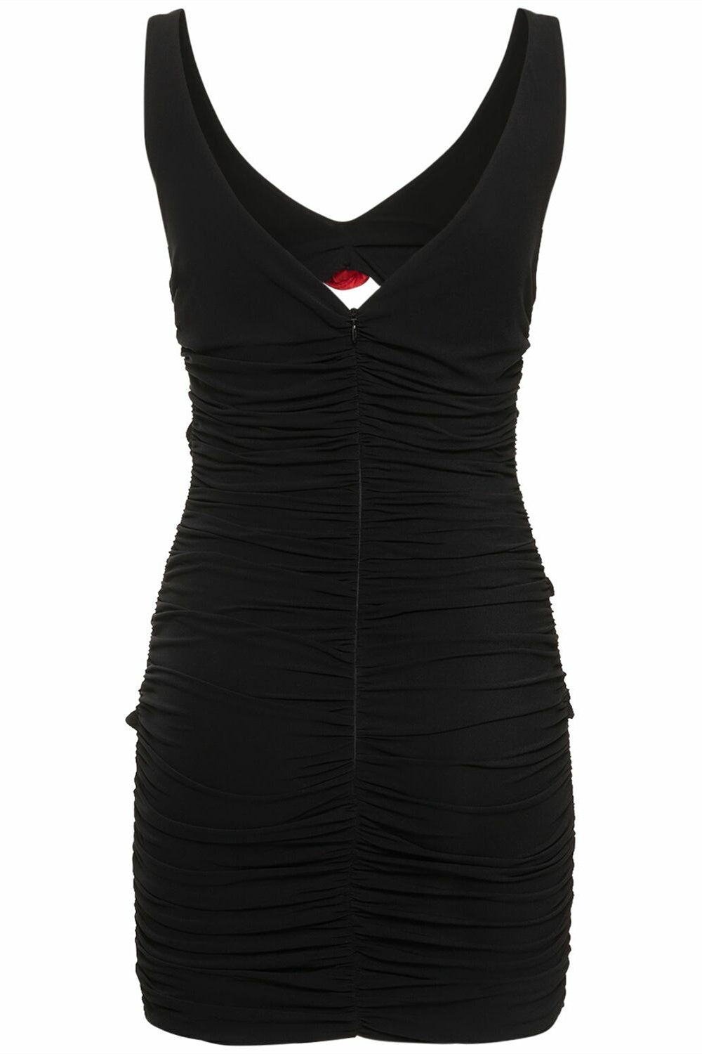 Sarah Çiçek Aplikeli Kesim Mini Elbise