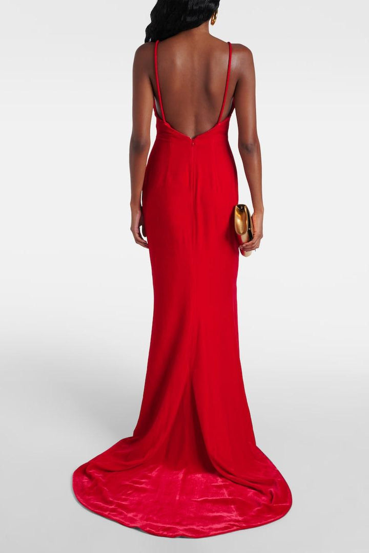 Apphia Fiyonklu Cami Uzun Elbise