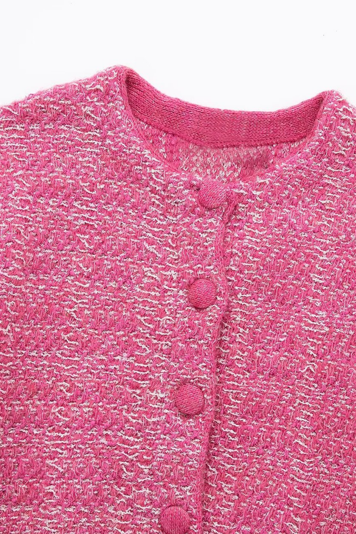 Dokulu Örgü Triko Mini Etek Takım