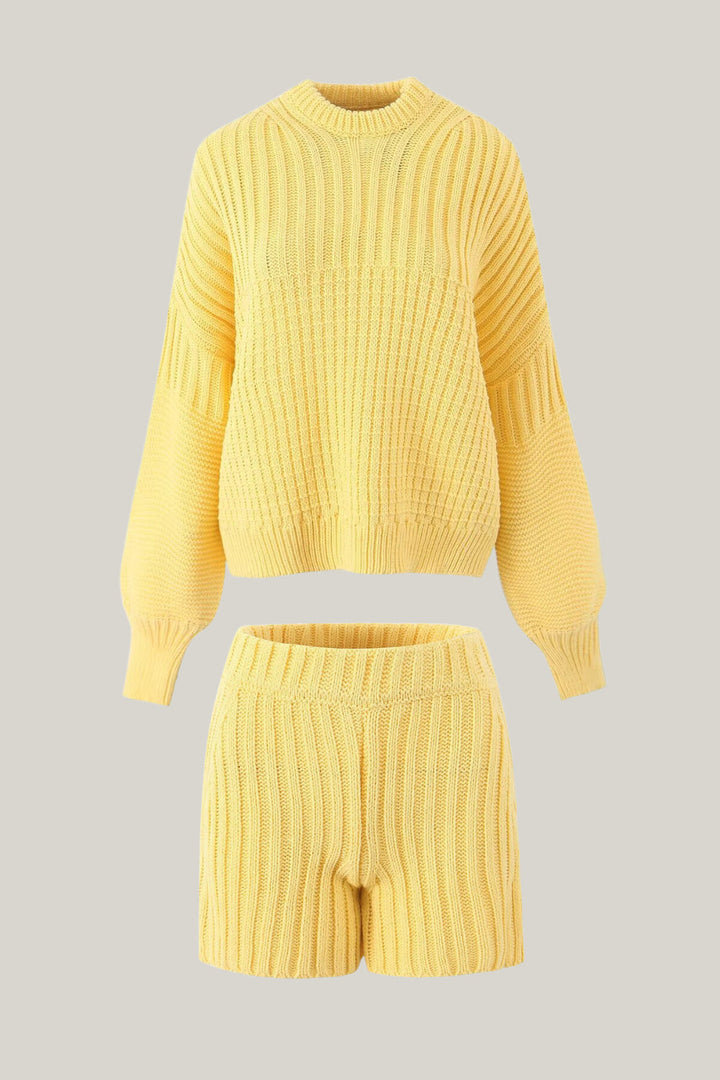 Jocelyn Puf Kol Örgü Takım