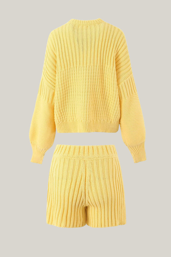 Jocelyn Puf Kol Örgü Takım