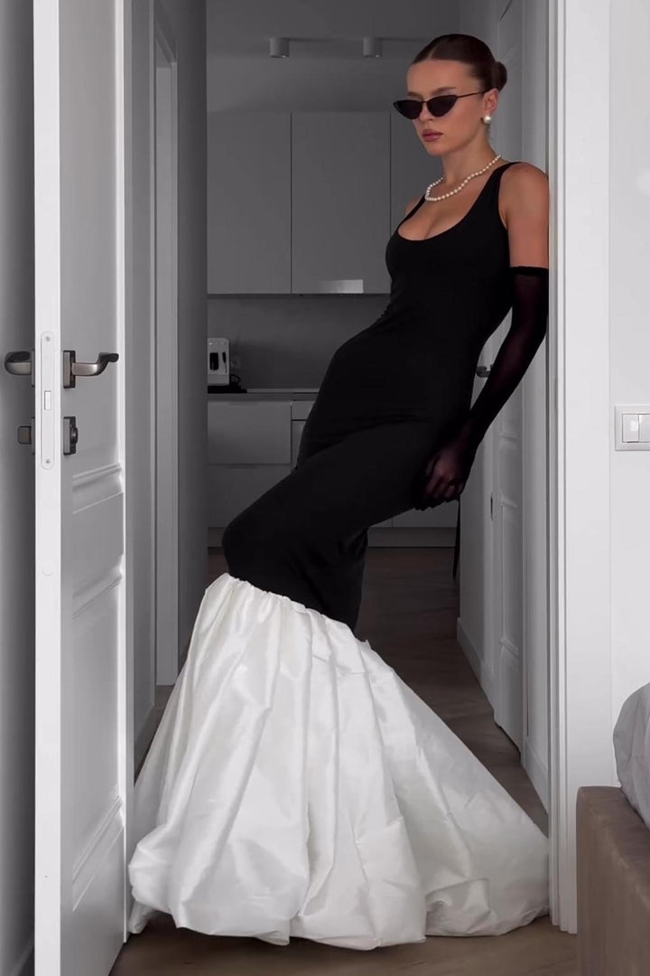 Jill Balık Kuyruğu Cami Maxi Elbise