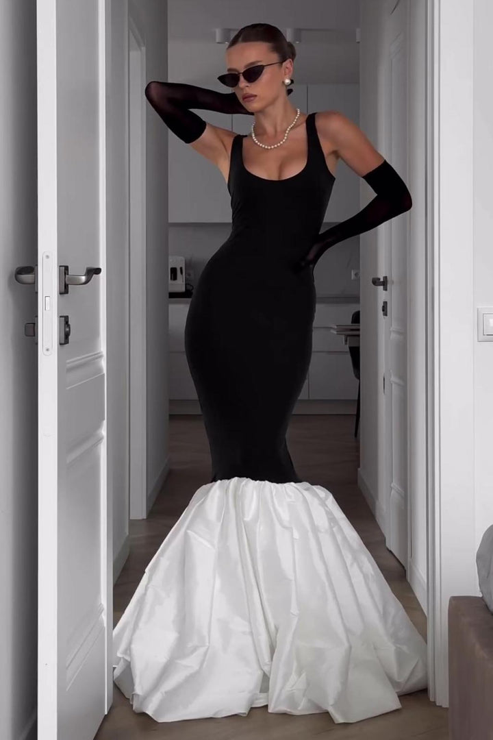 Jill Balık Kuyruğu Cami Maxi Elbise