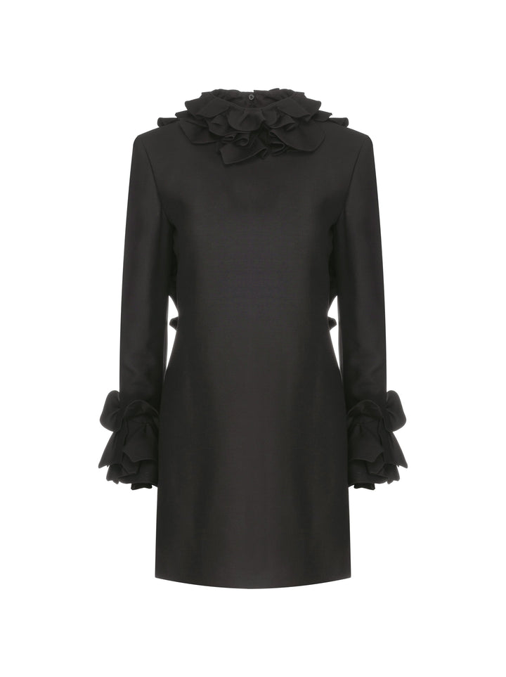 Elaine Sırtı Açık Fırfırlı Mini Elbise