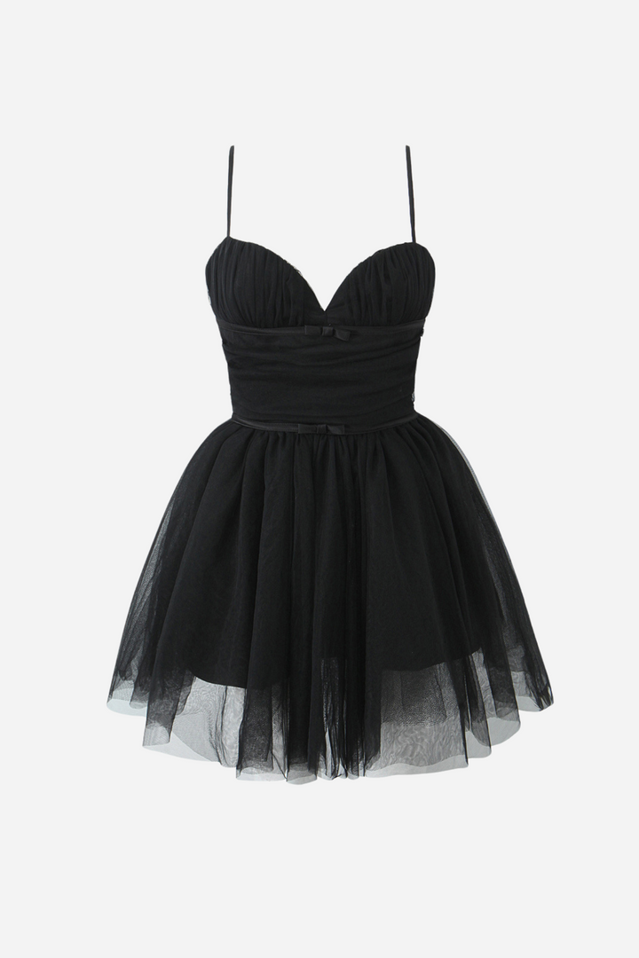 Myrna Fiyonklu File Mini Slip Elbise