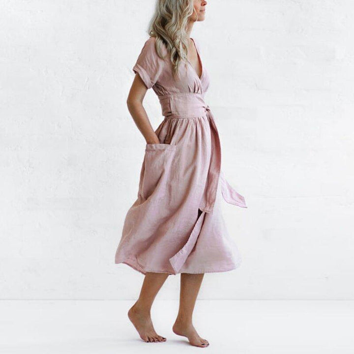 Pamuklu Keten Elbise