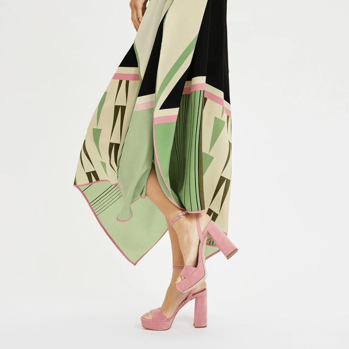 Glamour Geometrik Desenli Kaftan